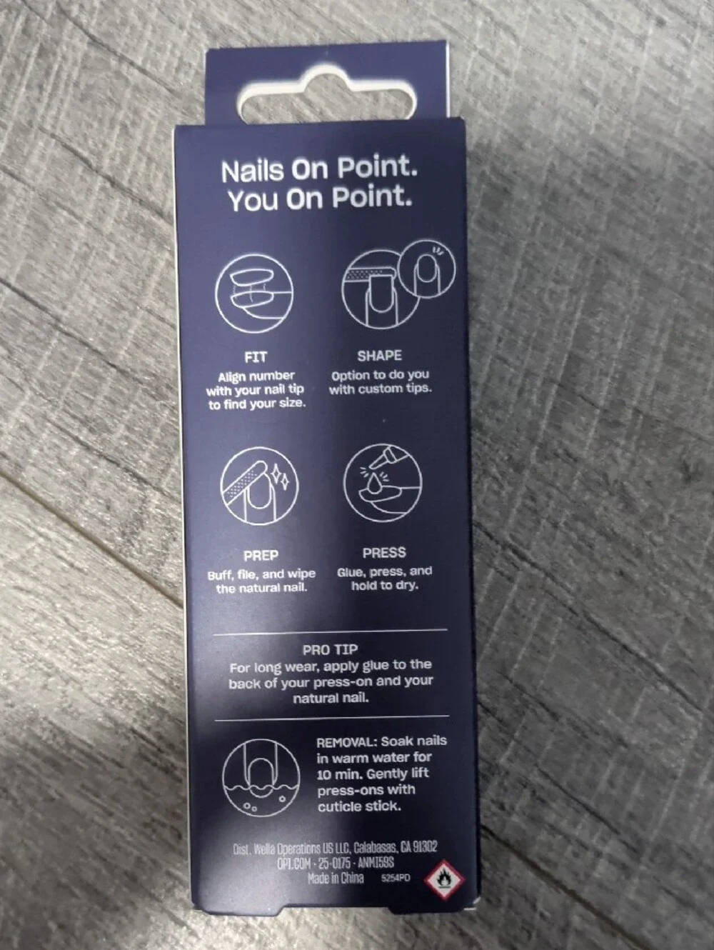 OPI On point Press on Nails, Less Is Norse (Dark Navy Color)